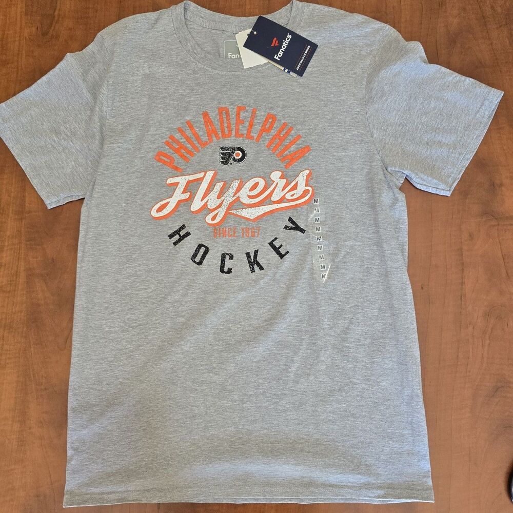 NEW Fanatics Mens Philadelphia Flyers Short Sleeve Crew Neck Graphic Tee M